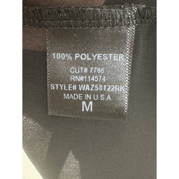 Ro & De Black Sheer Chiffon Asymmetrical Sleeveless Tank Size M Top Shirt Blouse - Picture 5 of 7